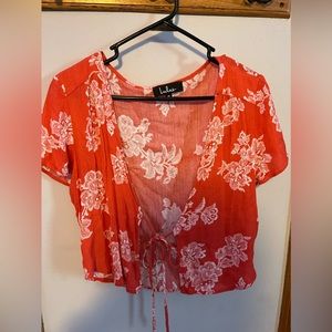 Women’s Tie Floral Top